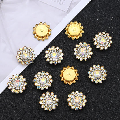 50pcs 13.8mm Crystal Claw Rhinestone Flatback Cabochons