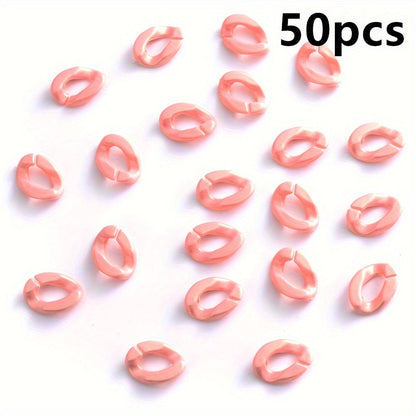 Sparkling Acrylic Oval Chain Beads