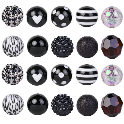Multicolor 20 mm Thick Acrylic Round Beads