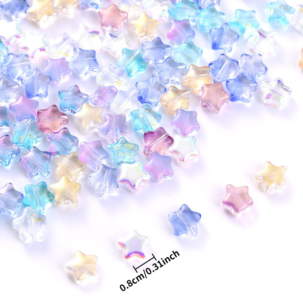 Multicolor Star Spacer Beads
