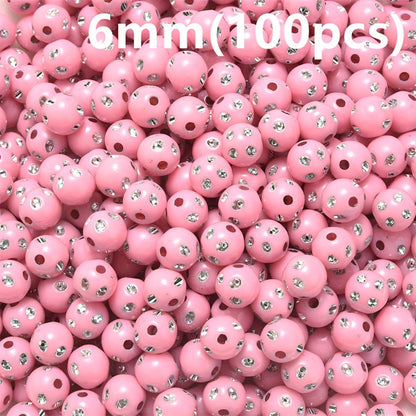 Mixed Acrylic Round Beads