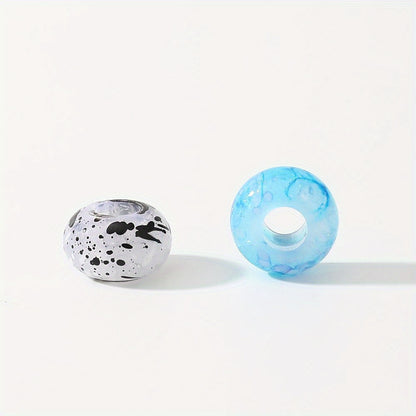 20pcs 8x14mm Bohemian Style Acrylic Large Hole Beads