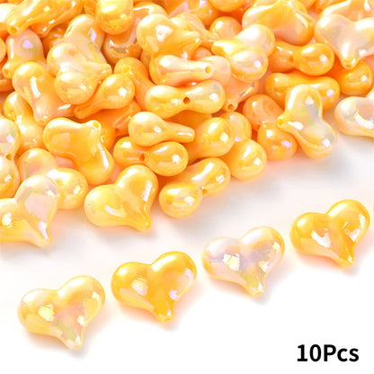 Acrylic AB Heart Beads