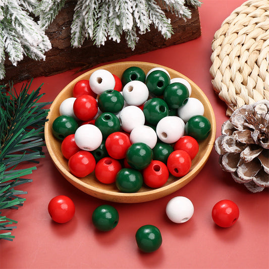 Mixed Color Round Wooden Beads