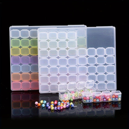 56-Grid Transparent Jewelry Storage Box