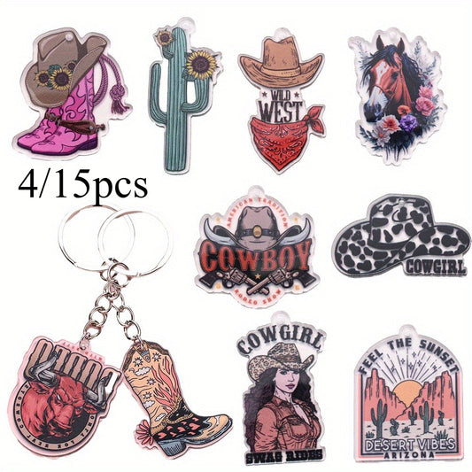 Cowboy Series Acrylic Charms