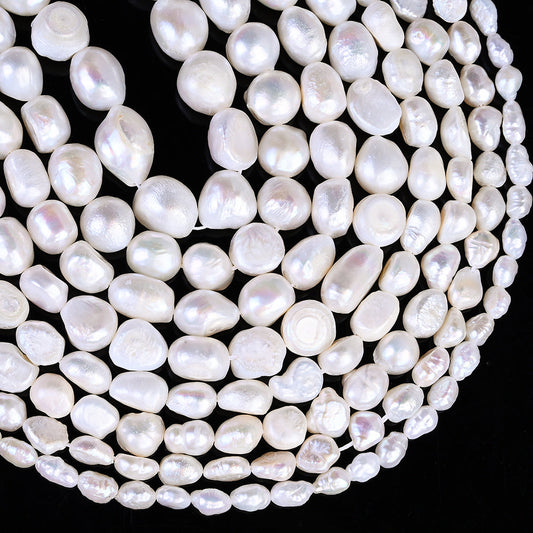 White Irregular Freshwater Pearl Beads