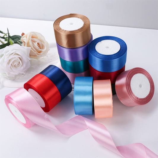 Multicolor Glossy Fabric Ribbon