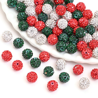 20pcs 10mm Christmas Halloween Resin Rhinestone Beads