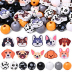 Pet-Themed Wooden Bead Set