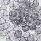 Transparent 3-Petal Flower Acrylic Beads