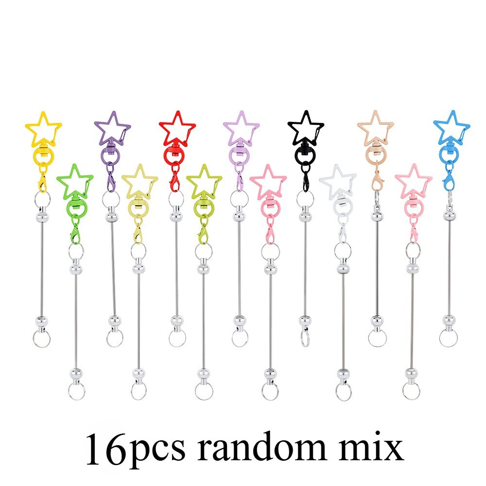 Star Shaped Beadable Keychain Set