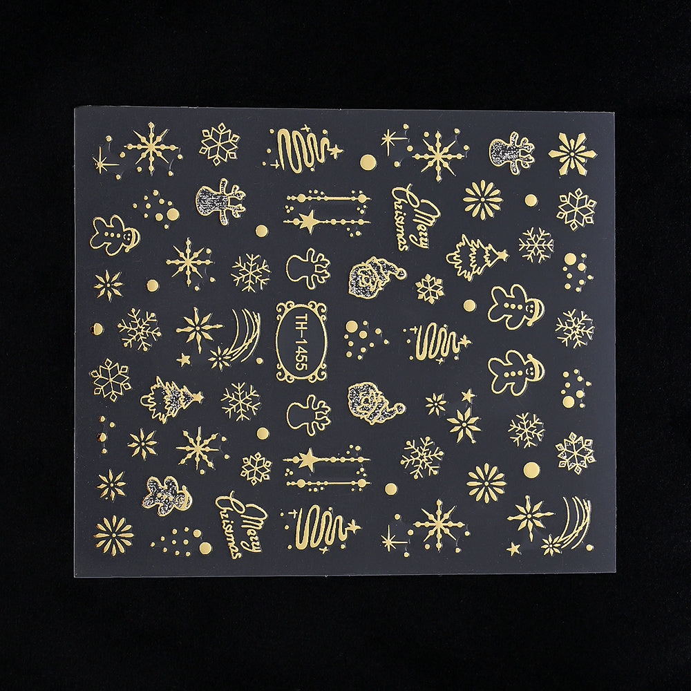 Gold Pattern Manicure Stickers