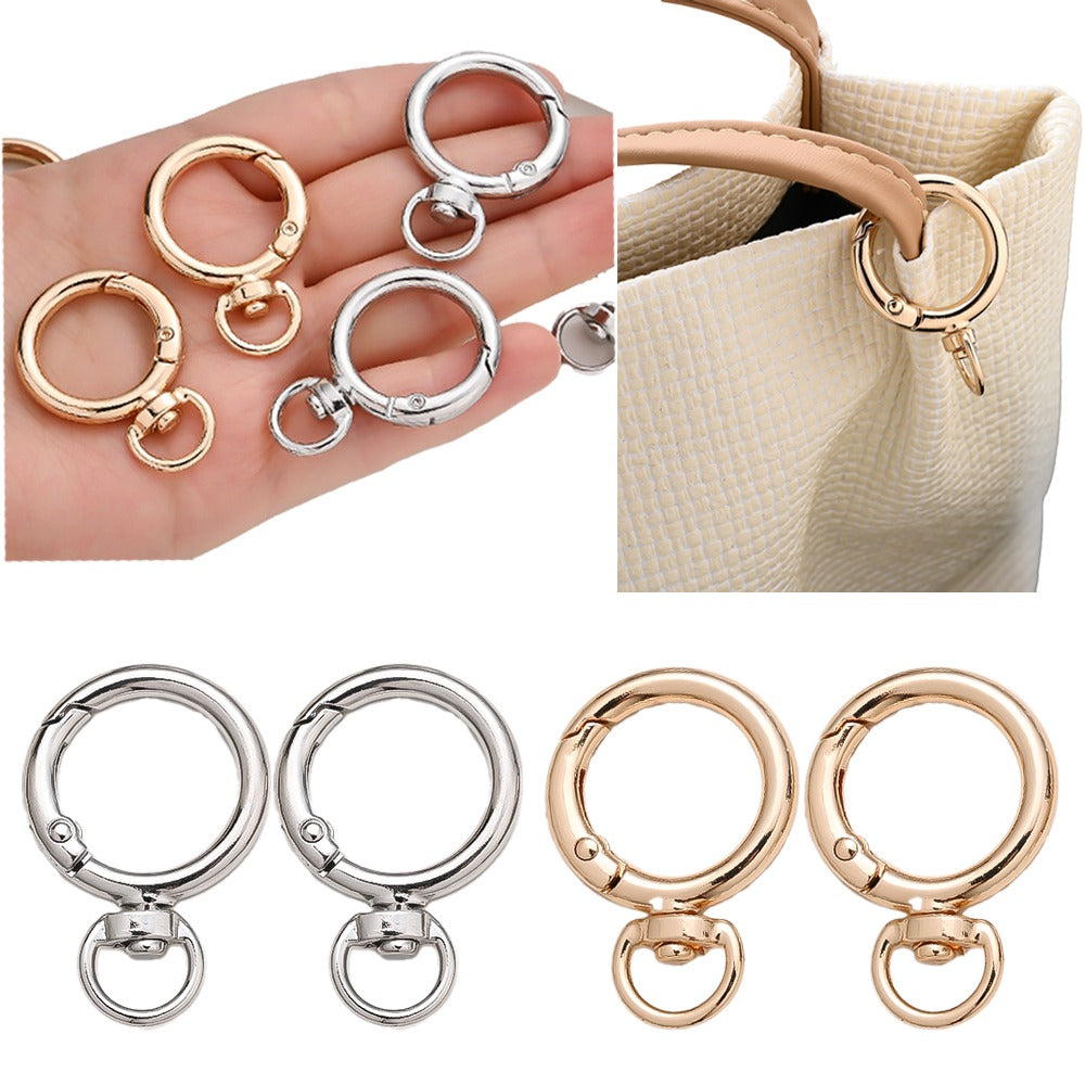 Round Circle Buckle Keychain Hooks