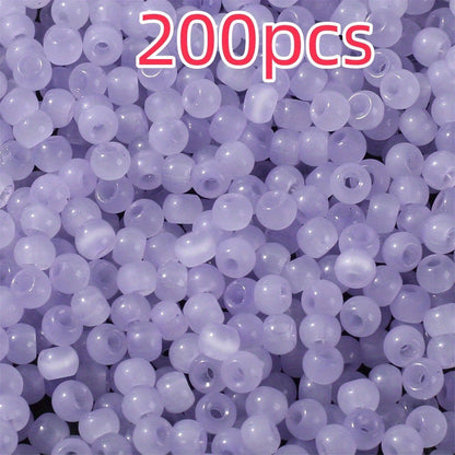 Mini Cat Eye Glass Spacer Beads