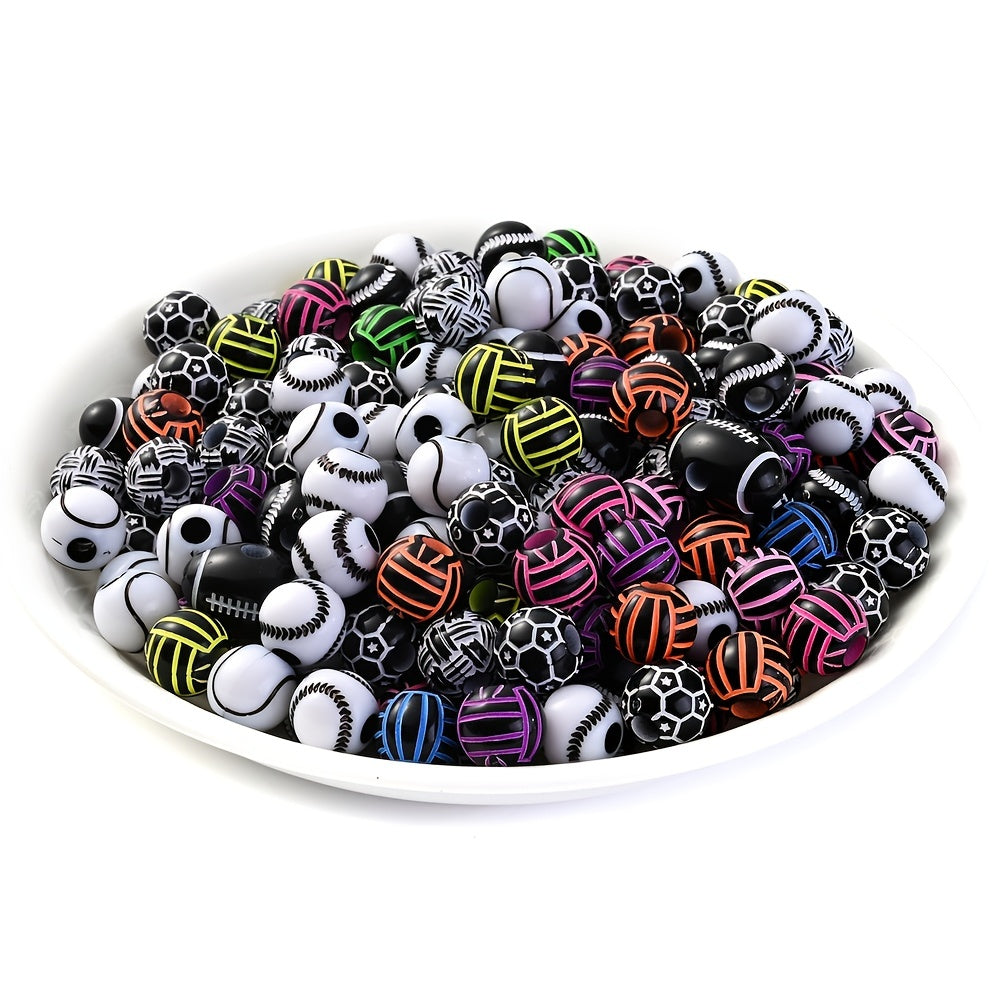 Sports Theme Acrylic Beads