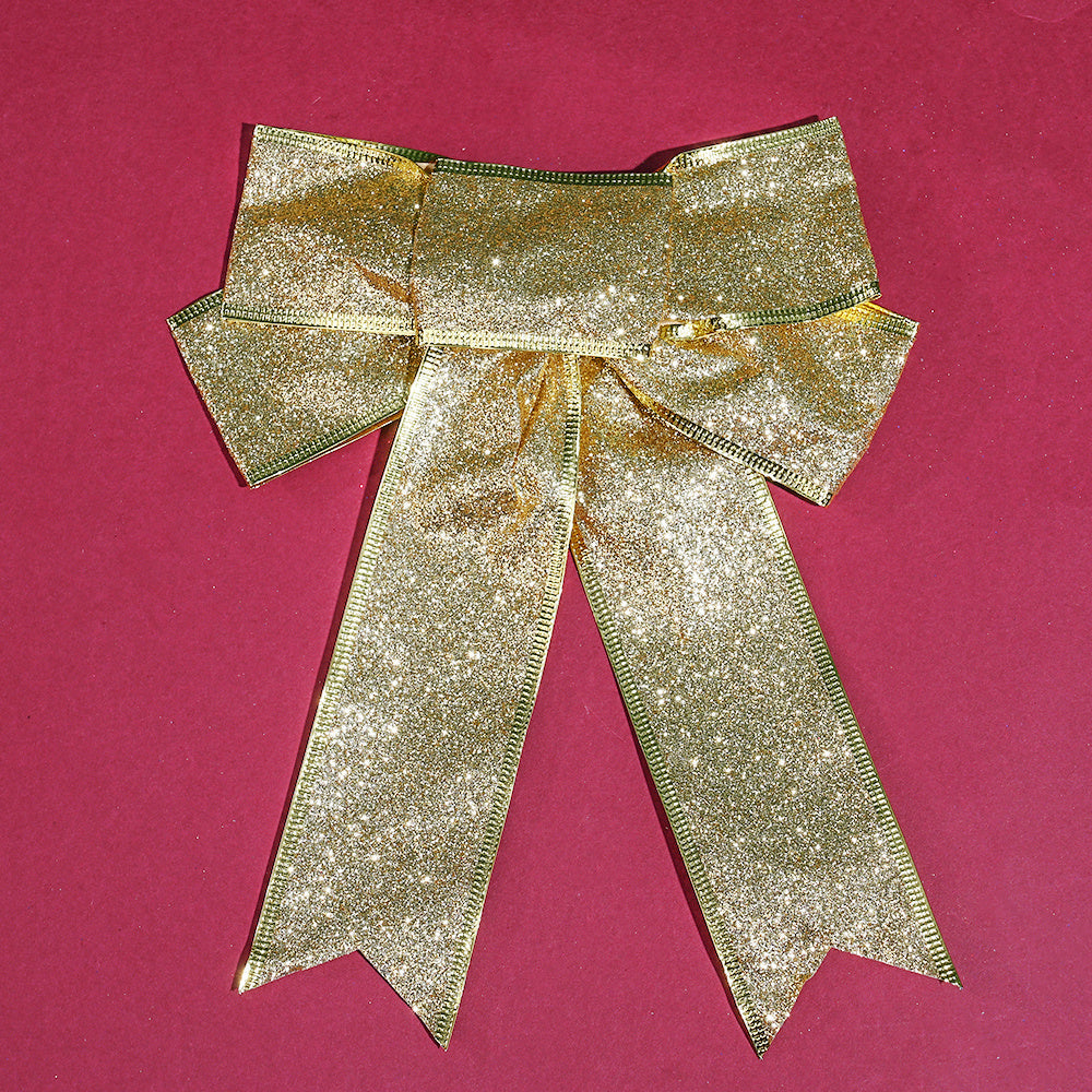 Colorful Glitter Christmas Ribbon Bows