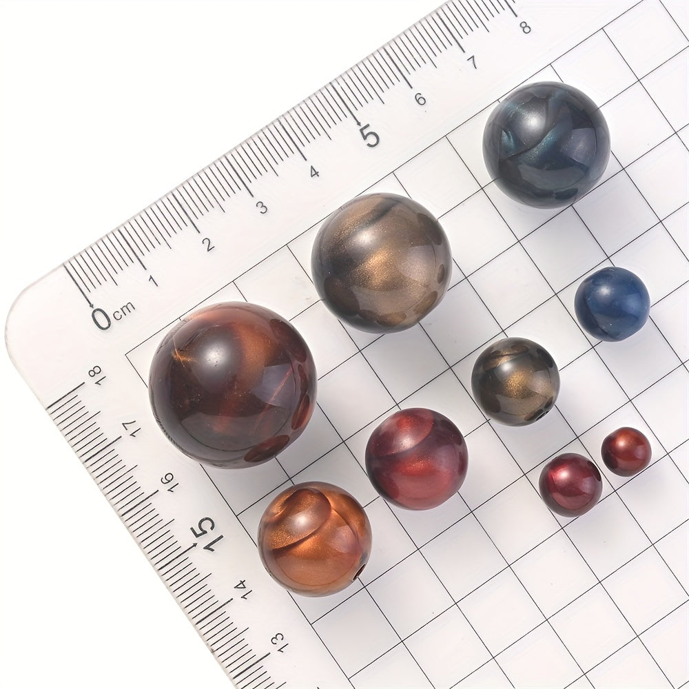 8–22mm Colorful Acrylic Tiger Eye Bead Set