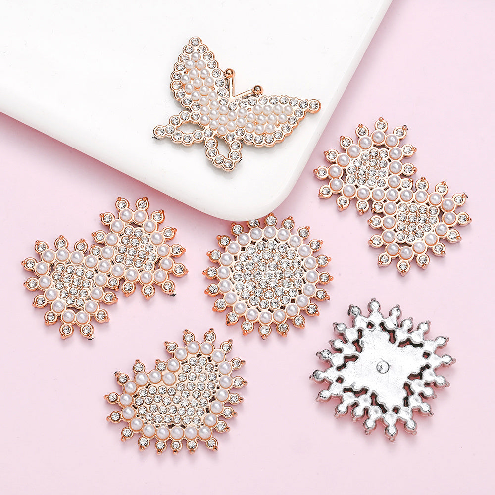Stylish Acrylic Pearl and Rhinestone Flatback Embellishments