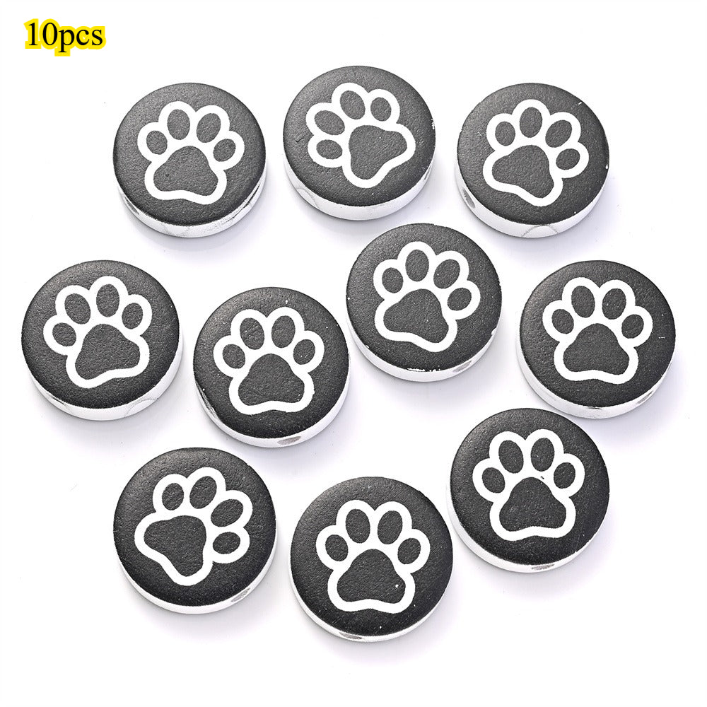 Dog-Themed Wooden Beads