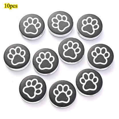 Dog-Themed Wooden Beads