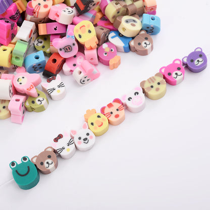 30/50pcs Colorful Clay Shape Beads