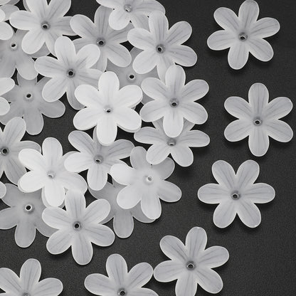 50pcs/set Matte Bauhinia Flower Holder Acrylic Beads