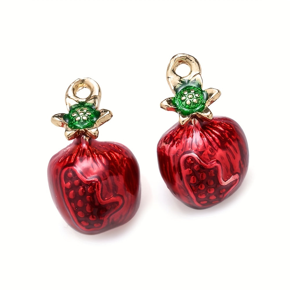 2PCS Fruit Series Alloy Pendant Set