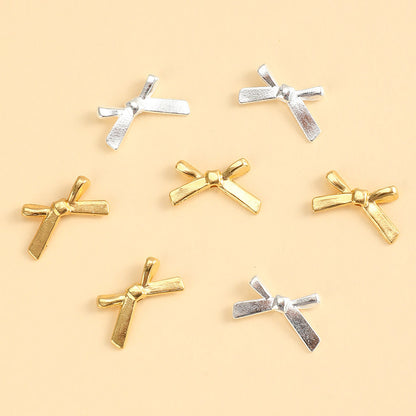 Gold & Silver Bow Alloy Beads