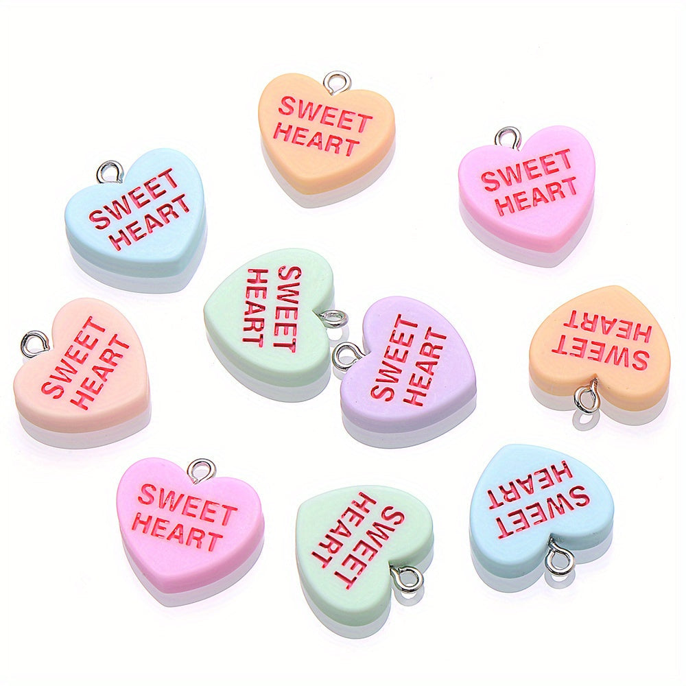 Sweet Heart Resin Pendants
