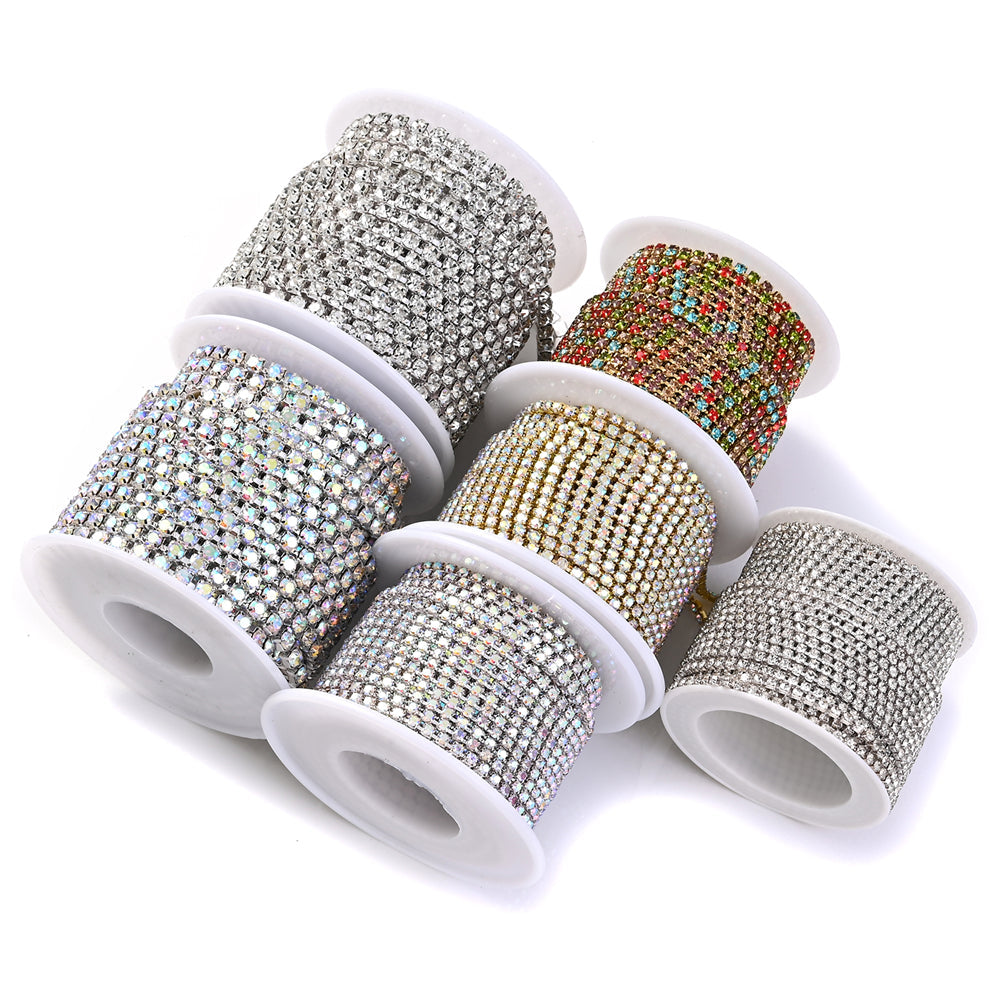 1 Roll 10 Yards Sparkling Rhinestone Chain Trim