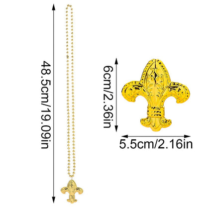 Mardi Gras Carnival Beaded Crown Necklaces