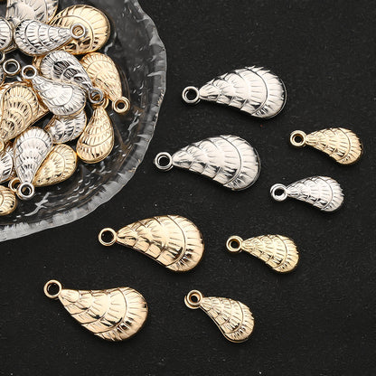 20/50PCS Gold & Silver CCB Seashell Pendant Charms