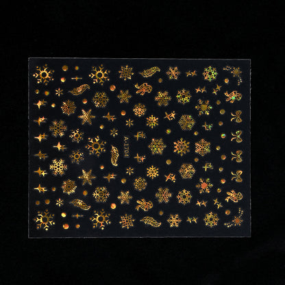 Gold Pattern Manicure Stickers