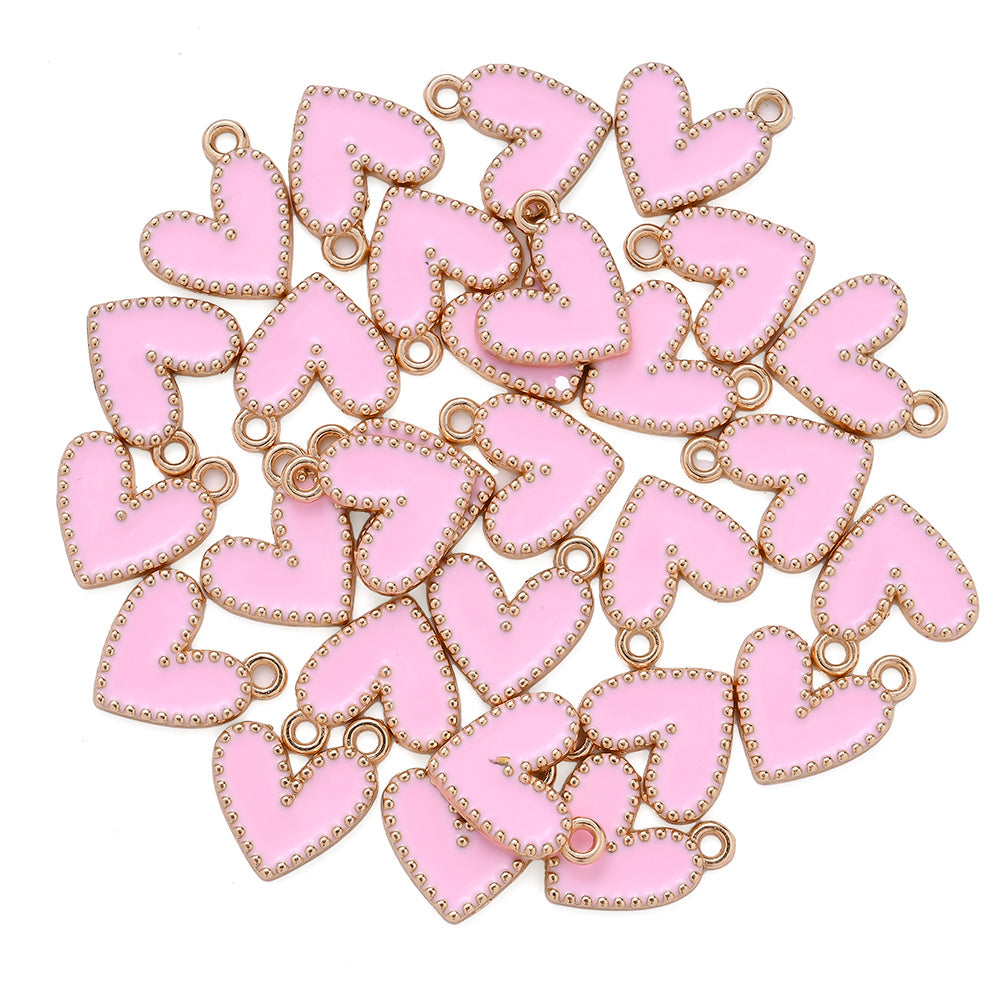 Enamel Heart Pendant Charms