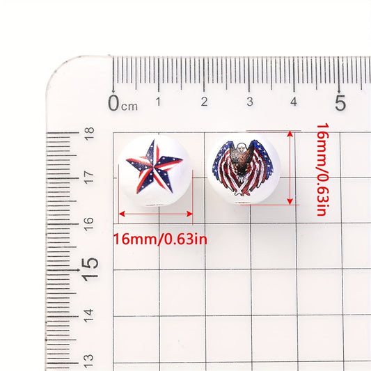 Patriotic Wooden Beads