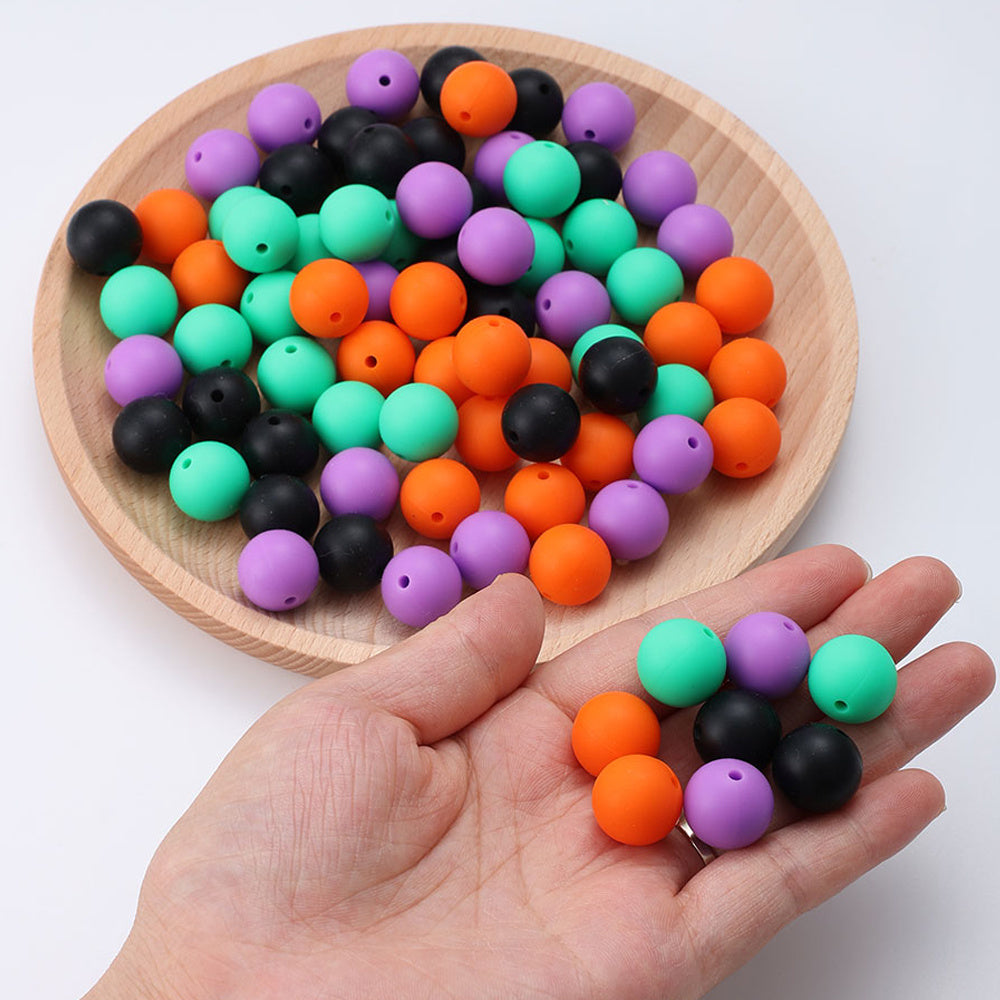 Halloween Silicone Round Beads