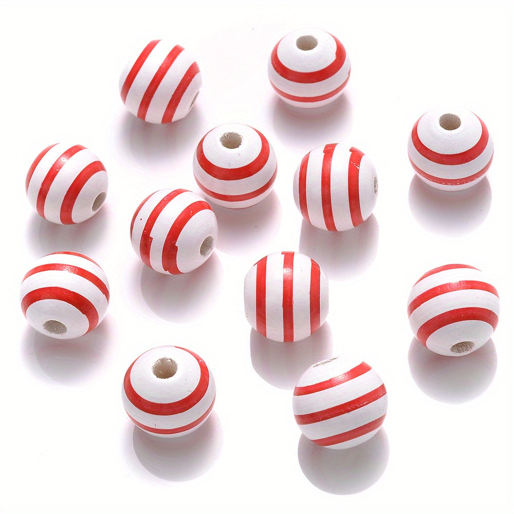 Christmas Wooden Santa & Tree Beads
