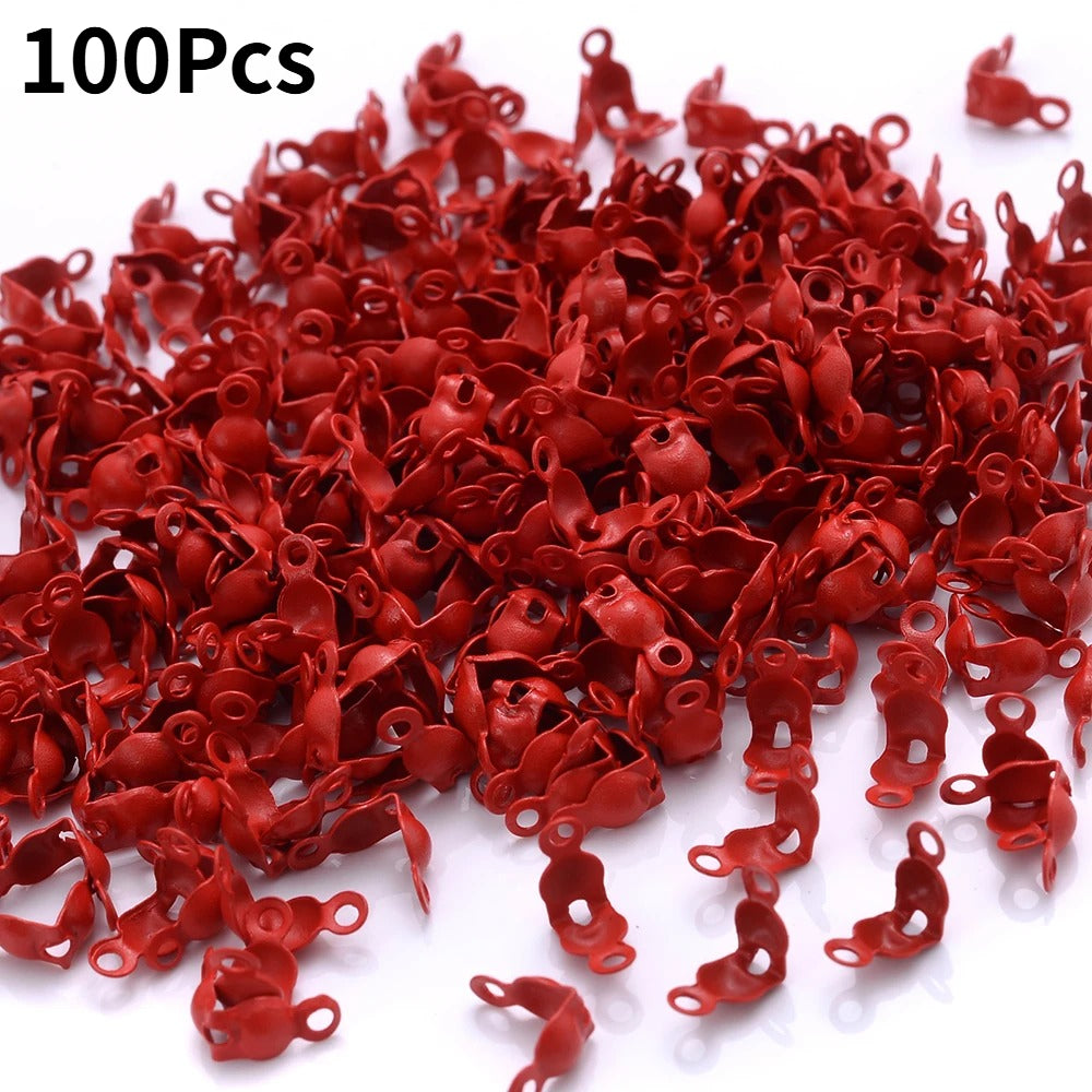 100/200pcs 4x8mm Ball Chain Connector Crimp Beads