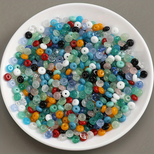 100pcs 3x6mm Glass Wheel Beads