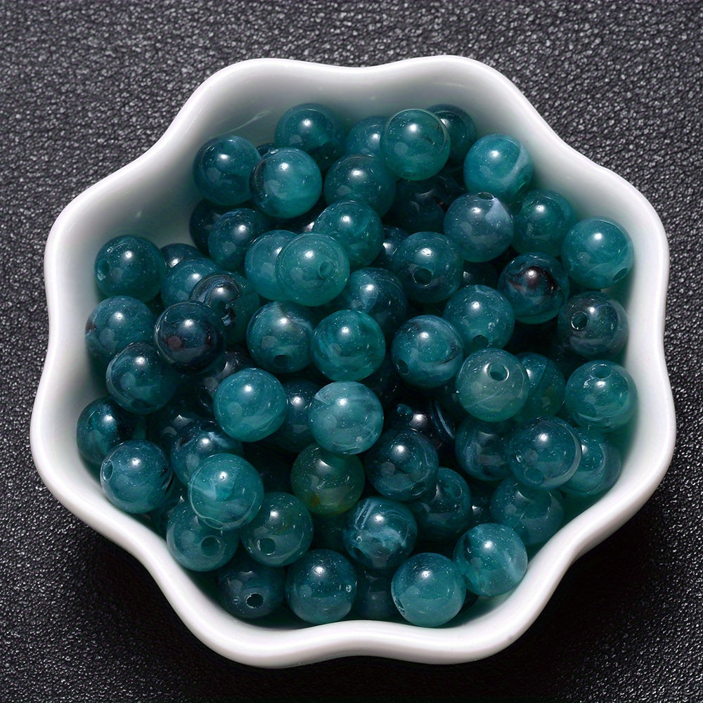 100PCS 8mm Multicolor Gradient Acrylic Spacer Bead Set