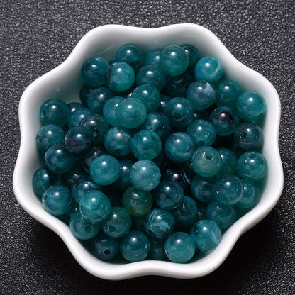 100PCS 8mm Multicolor Gradient Acrylic Spacer Bead Set