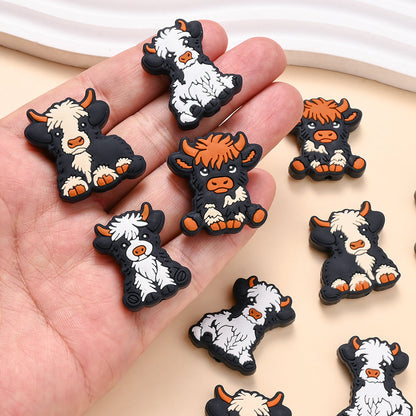 4PCS Farm Animal Silicone Bead Set