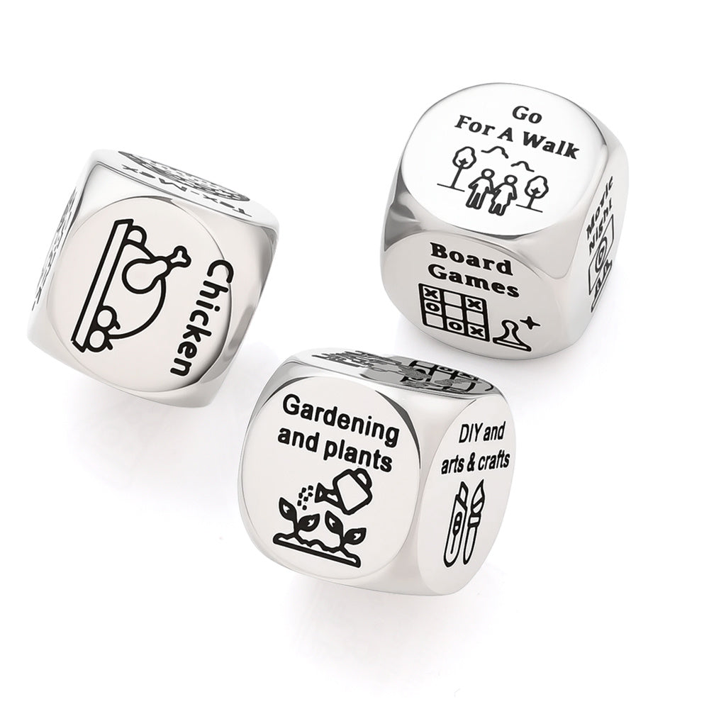 Stainless Steel Decision Making Dice Set