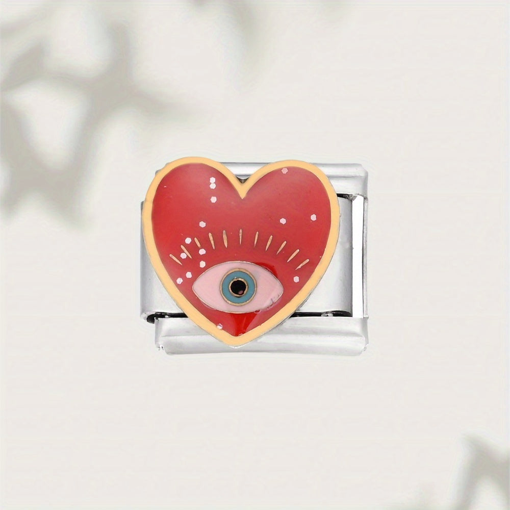 1pc 9mm Stainless Steel Italian Charm Bead