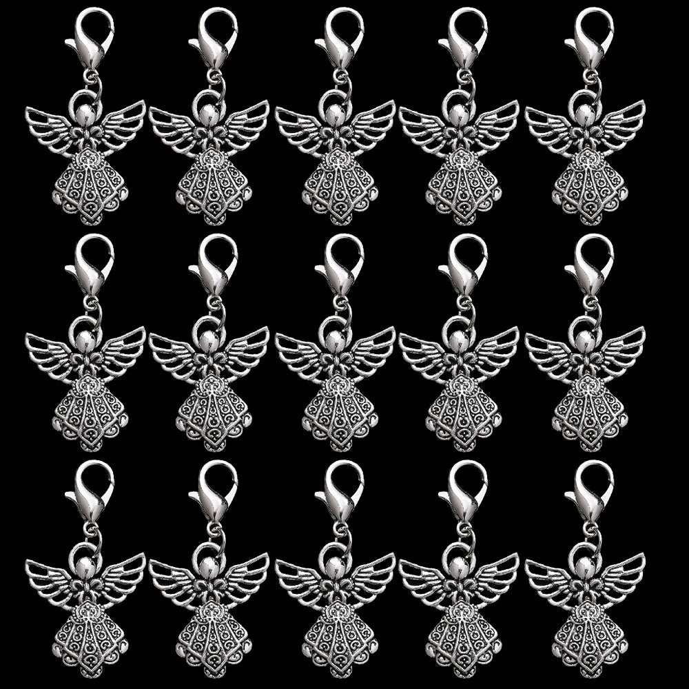 18PCS Retro Angel Mini Keychain Charm Set