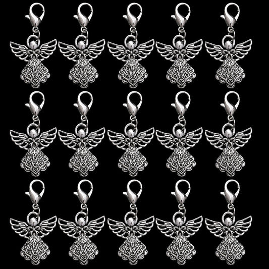 18PCS Retro Angel Mini Keychain Charm Set