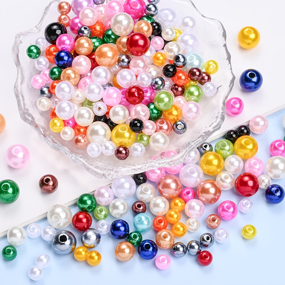 30g/bag 6/8/10mm Multicolor Imitation Pearl Acrylic Beads