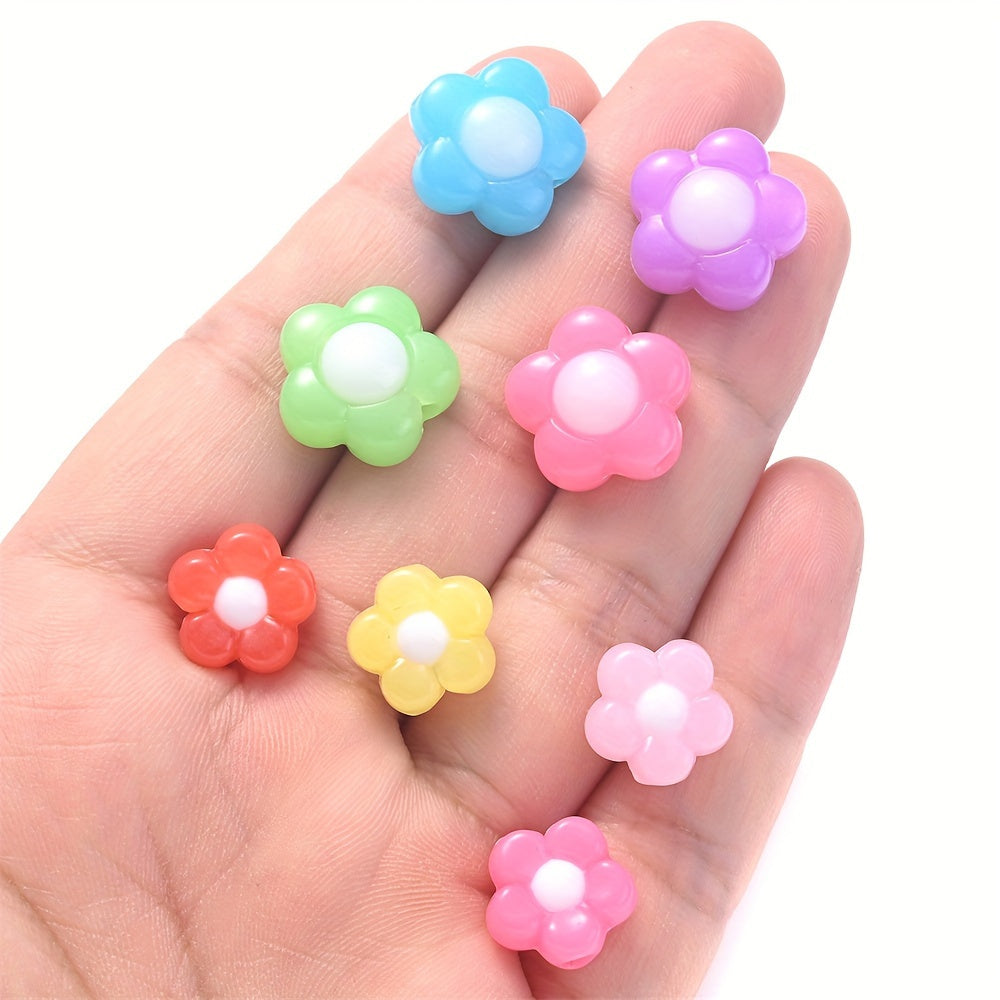 20pcs Flower Shaped Acrylic Spacer Beads