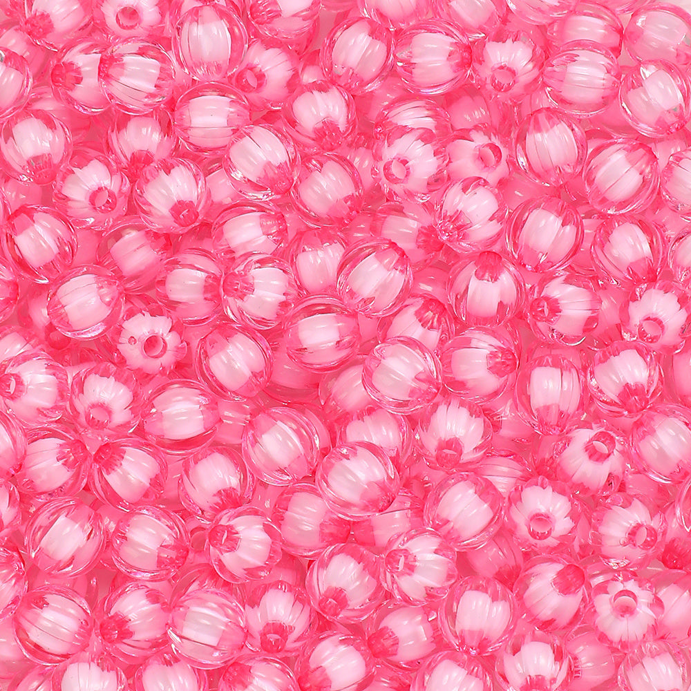 8/10mm Transparent Pumpkin Acrylic Beads